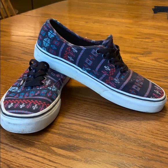 Vans Authentic Multi-Colored Pattern 7.5 M 9 W - Picture 3 of 3
